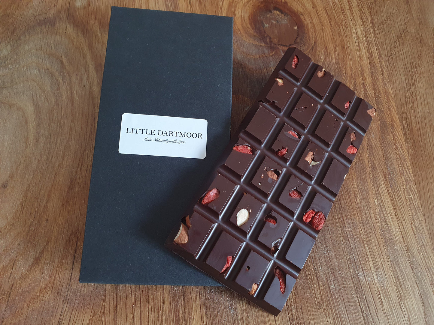 Handmade Chocolate Bars- Goji Berry & Roasted Almond (pack of 3)