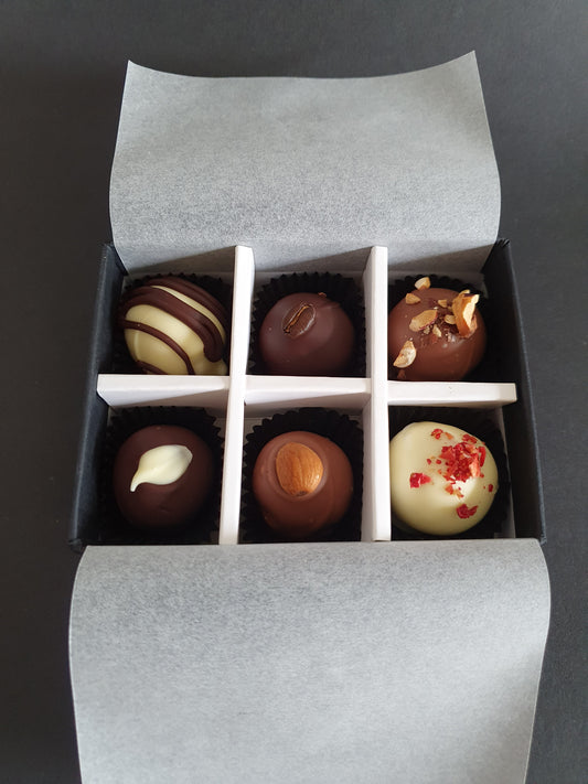 PRE-ORDER May Collection- Luxury selection of 6 chocolate truffles gift box