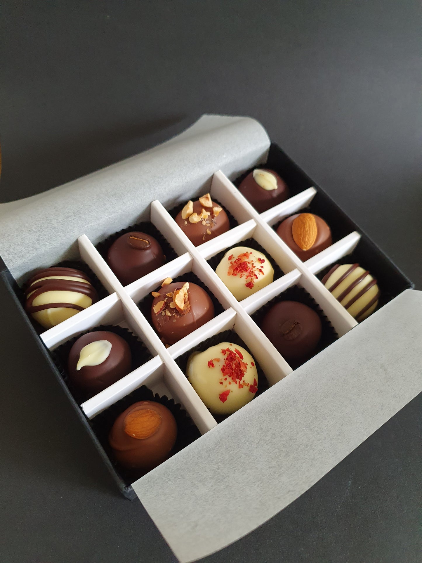 May Collection- Luxury selection of 12 chocolate truffles gift box