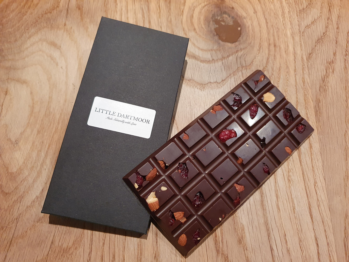 CHRISTMAS LIMITED EDITION- Handmade Belgian Chocolate Bars- Cranberry & Roasted Almond (pack of 3)