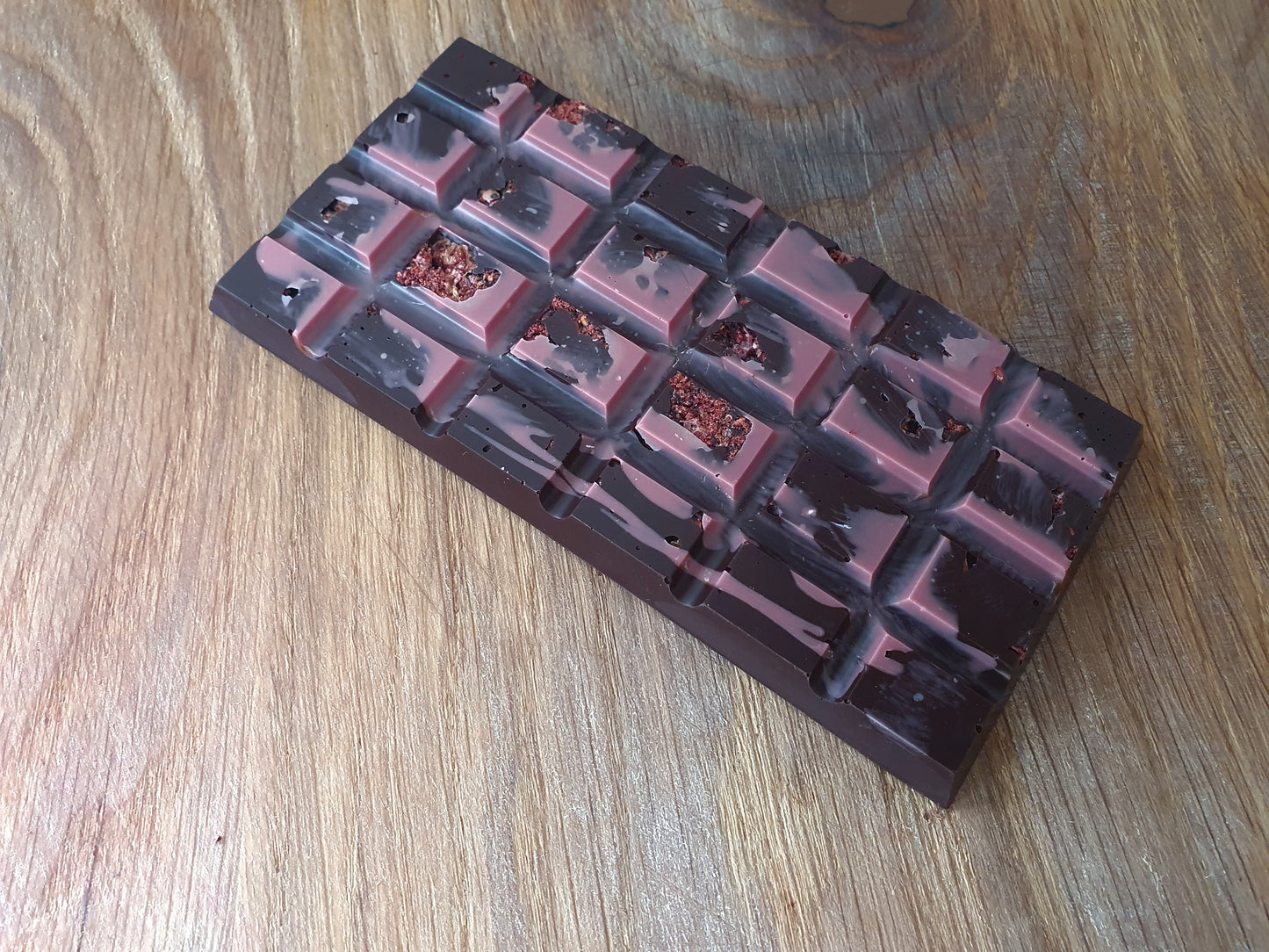 **NEW FLAVOUR** Handmade Chocolate Bars- Raspberry Ripple (pack of 3)