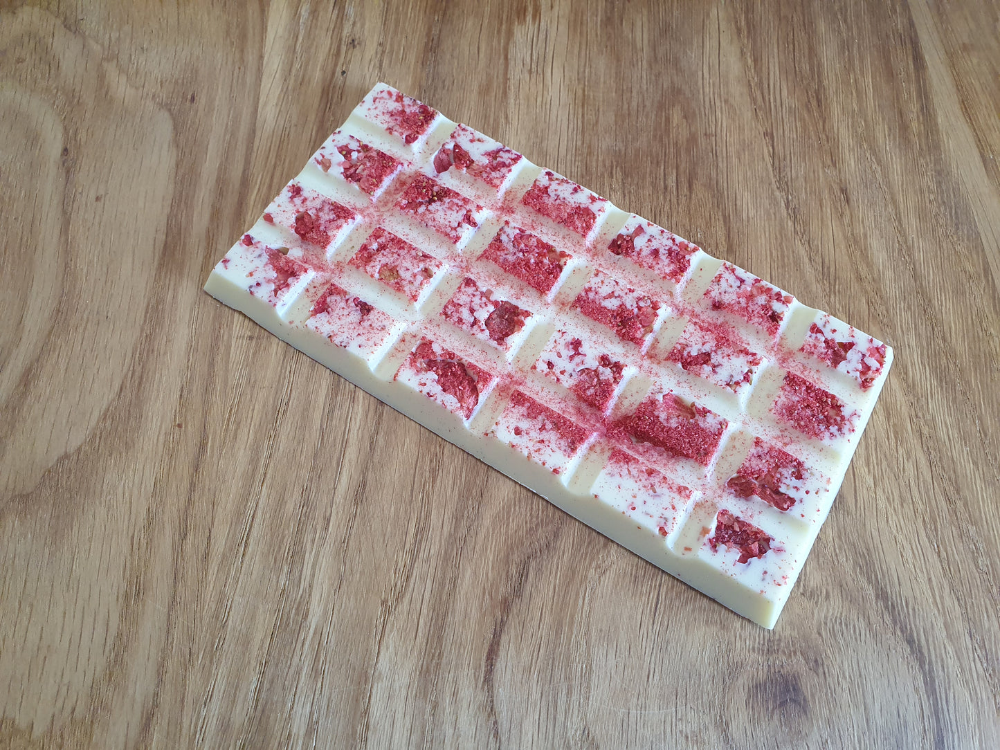Handmade Belgian Chocolate Bars- White Strawberry (pack of 3)