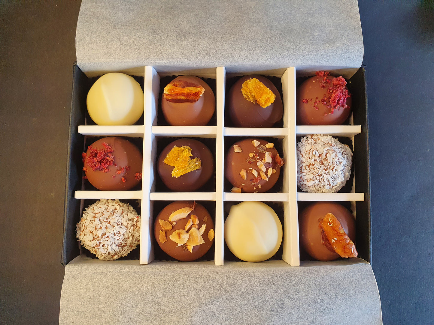 PRE-ORDER March Collection- Luxury selection of 12 chocolate truffles gift box