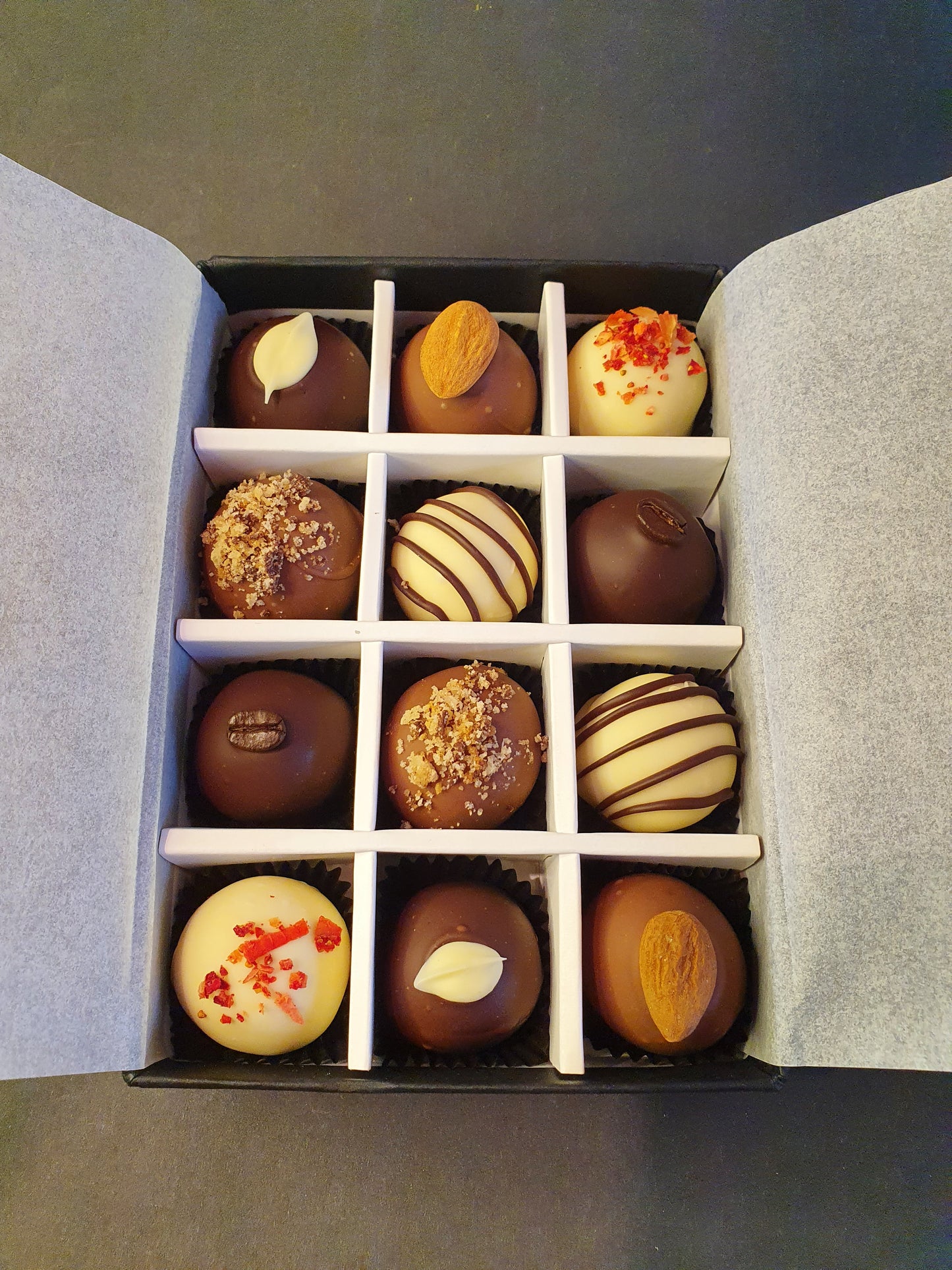 PRE-ORDER May Collection- Luxury selection of 12 chocolate truffles gift box
