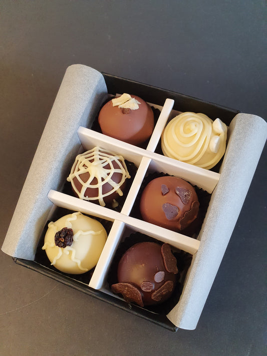 PRE-ORDER October Collection- Luxury selection of 6 chocolate truffles gift box